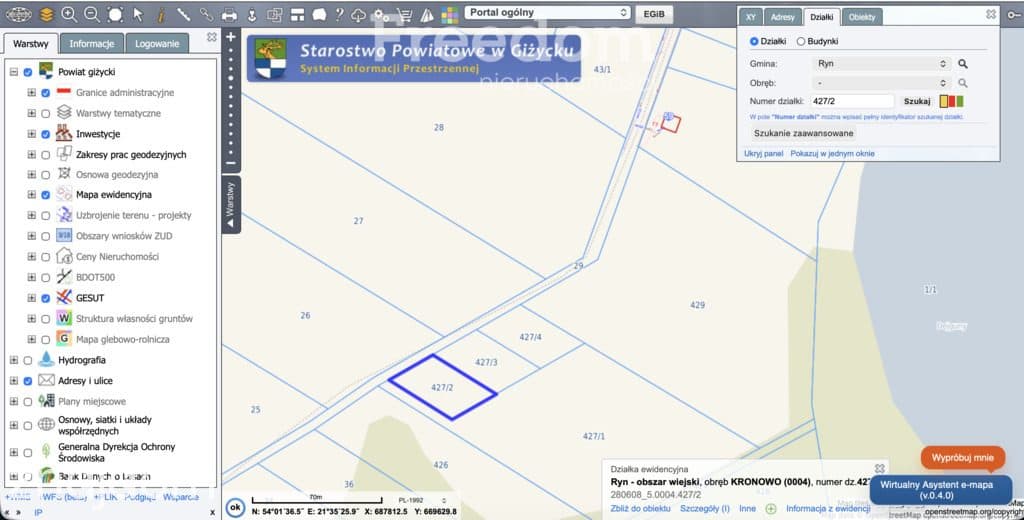Działka 1001 m² jezioro Dejguny Mazury - zdjęcie 16