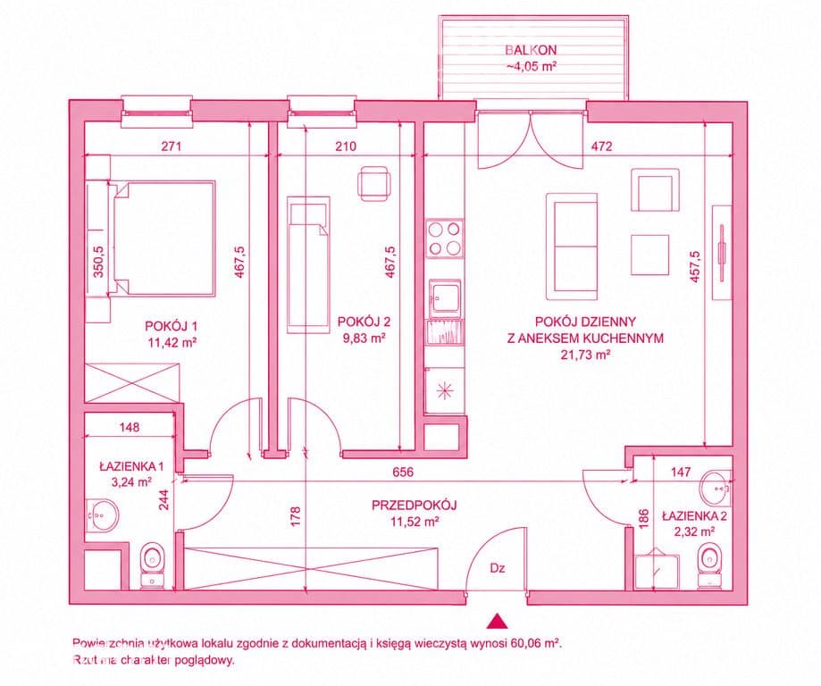 3 pokoje, winda, miejsce postojowe, balkon - zdjęcie 18