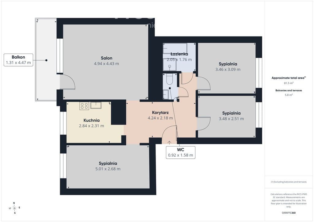 81,05 m² dla Twojej rodziny 4 pokoje Przykoszarowa - zdjęcie 20