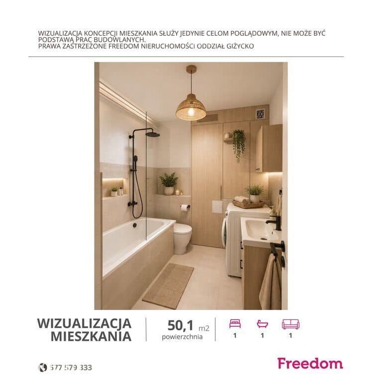2 pokojowe mieszkanie | Węgorzewo, ul. Bema - zdjęcie 9