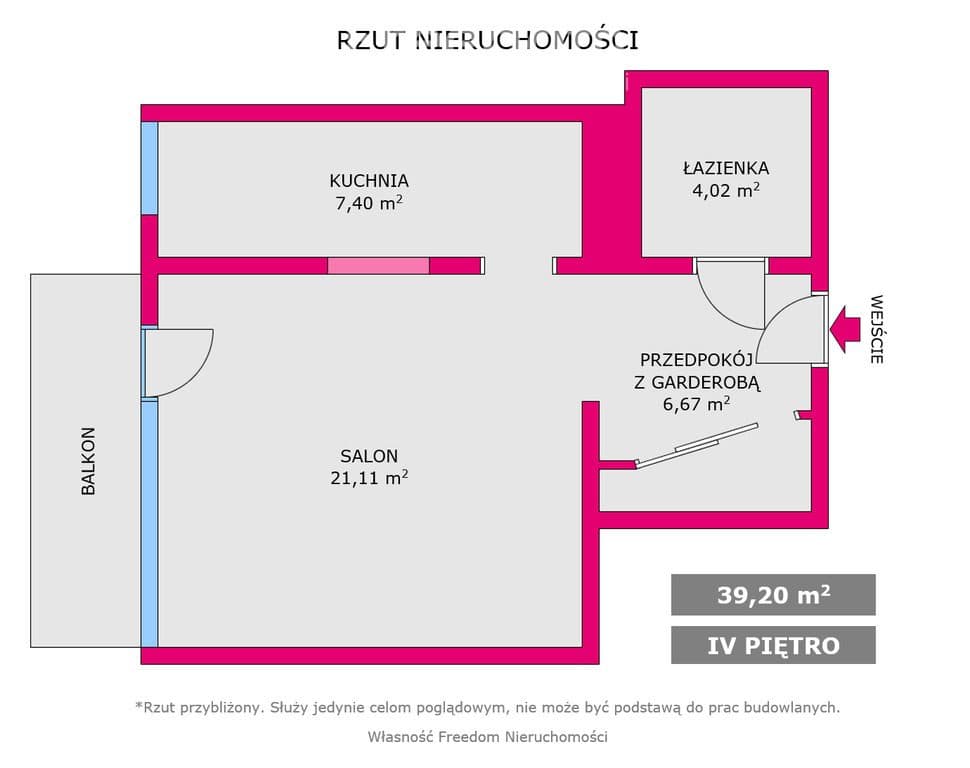Duża, jasna kawalerka z balkonem | os. Tysiąclecia - zdjęcie 4