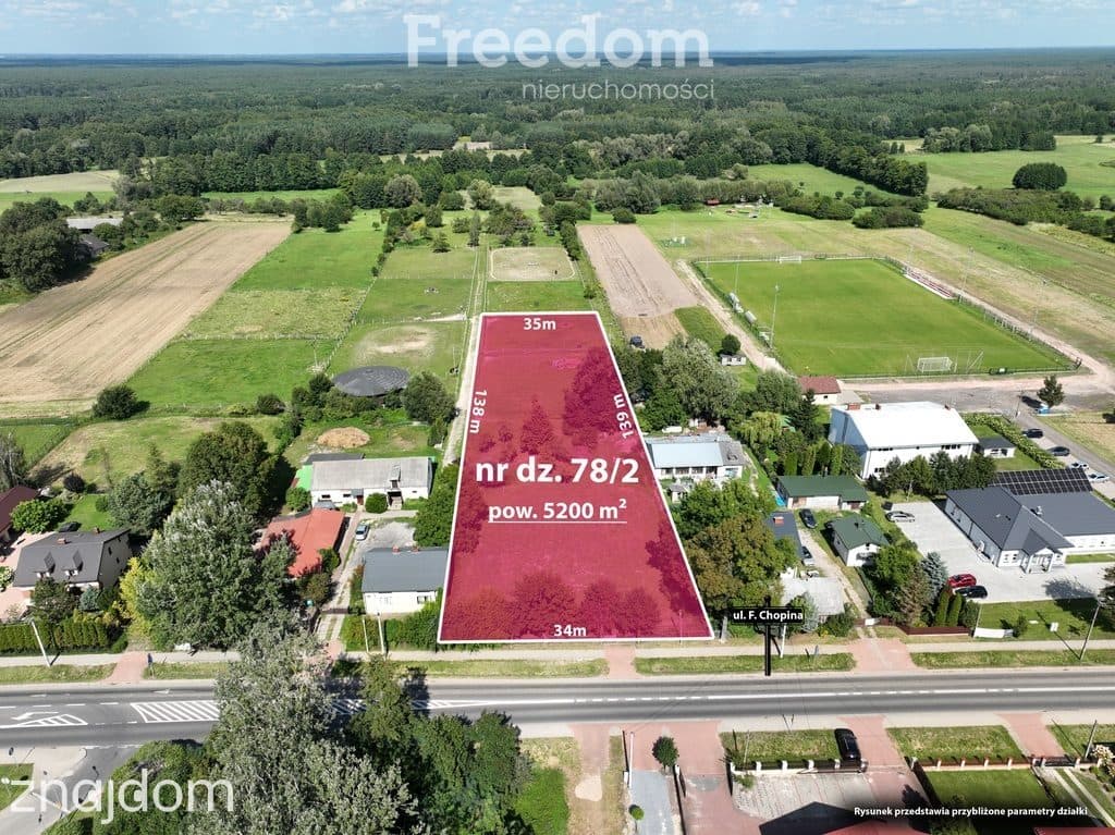 Działka 5200 m² z MPZP – Kampinos A