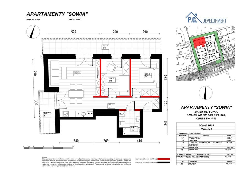 Nowe 3 pokoje 61m² + DWA balkony! Marki, brak PCC - zdjęcie 5
