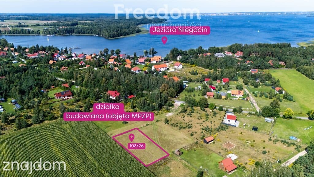 Działka 1224 m² w Rydzewie 700 m od jeziora