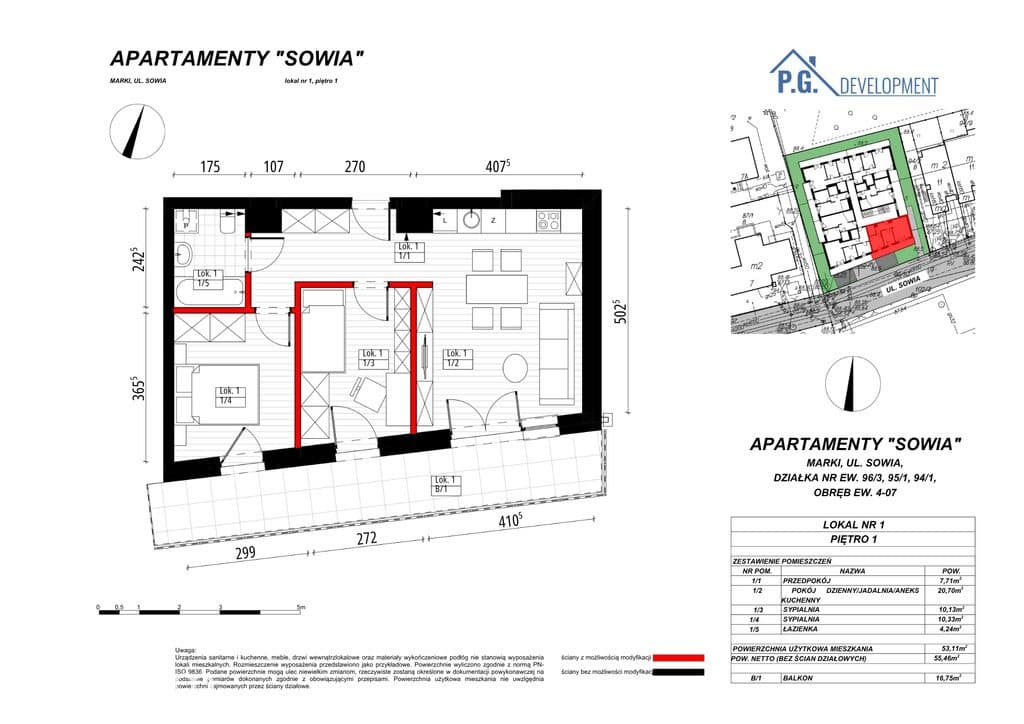 Nowe 3 pokoje 53 m² z dużym balkonem, Marki - zdjęcie 5