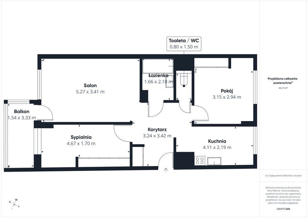 3 pokoje | 63,69 m² | Opole Metalchem | Loggia - zdjęcie 17