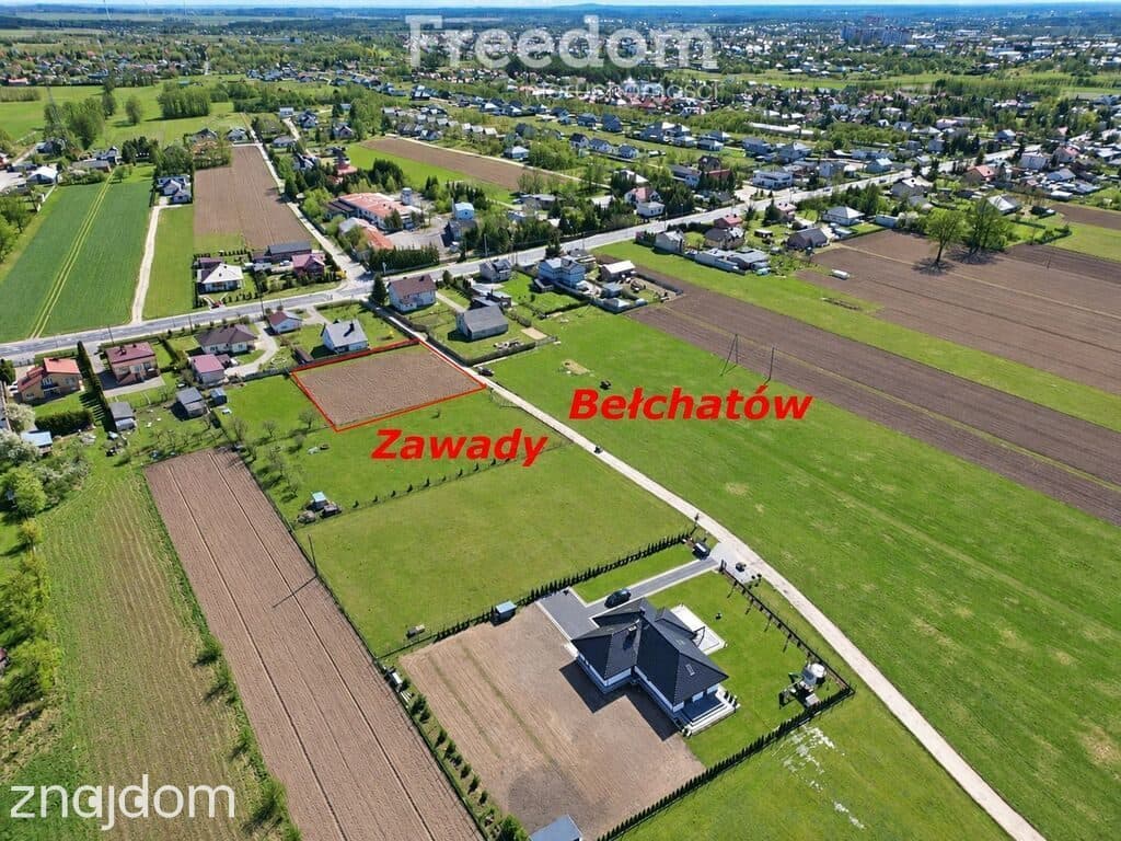 Działka budowlana 1646 m2 Zawady k. Bełchatowa - zdjęcie 3