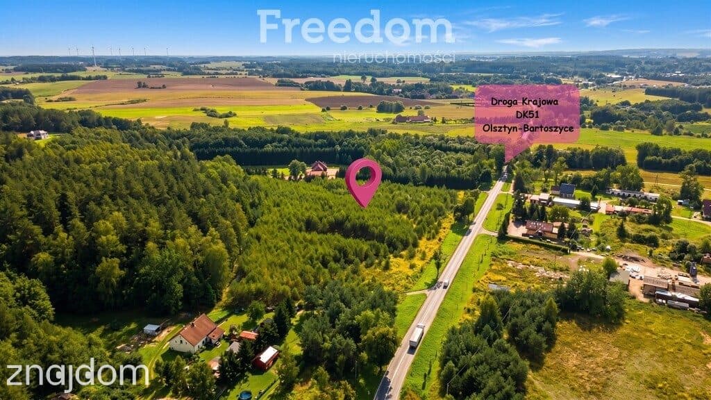 Działka inwestycyjna 2,34 ha przy DK51 - zdjęcie 2