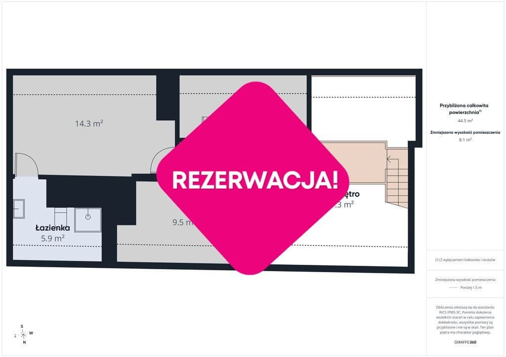 Dwupoziomowe mieszkanie z antresolą - zdjęcie 14