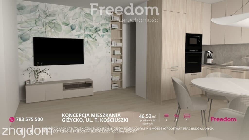 3 pokoje | 46,52 m² | Parking | Giżycko - zdjęcie 4