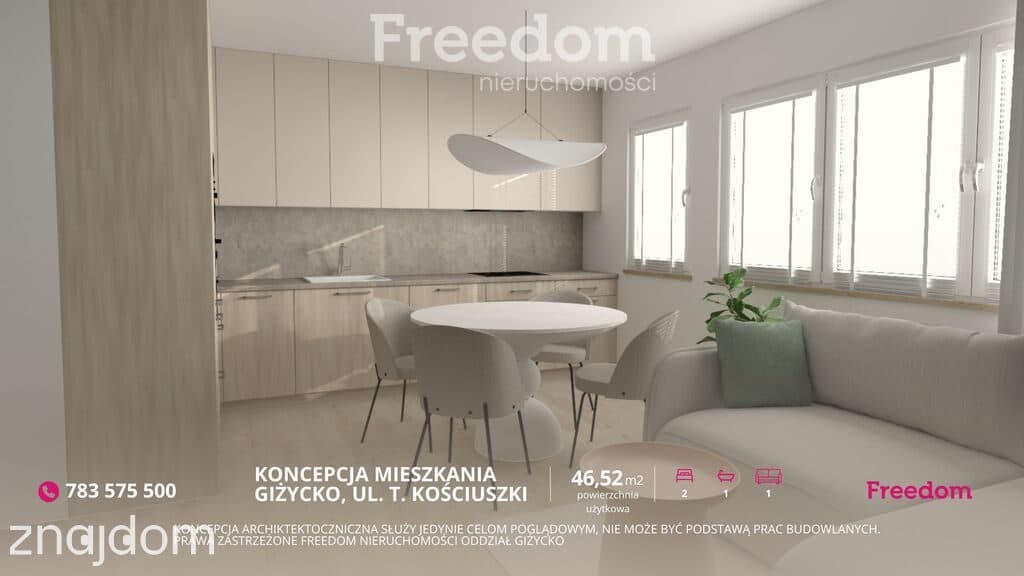 3 pokoje | 46,52 m² | Parking | Giżycko - zdjęcie 6