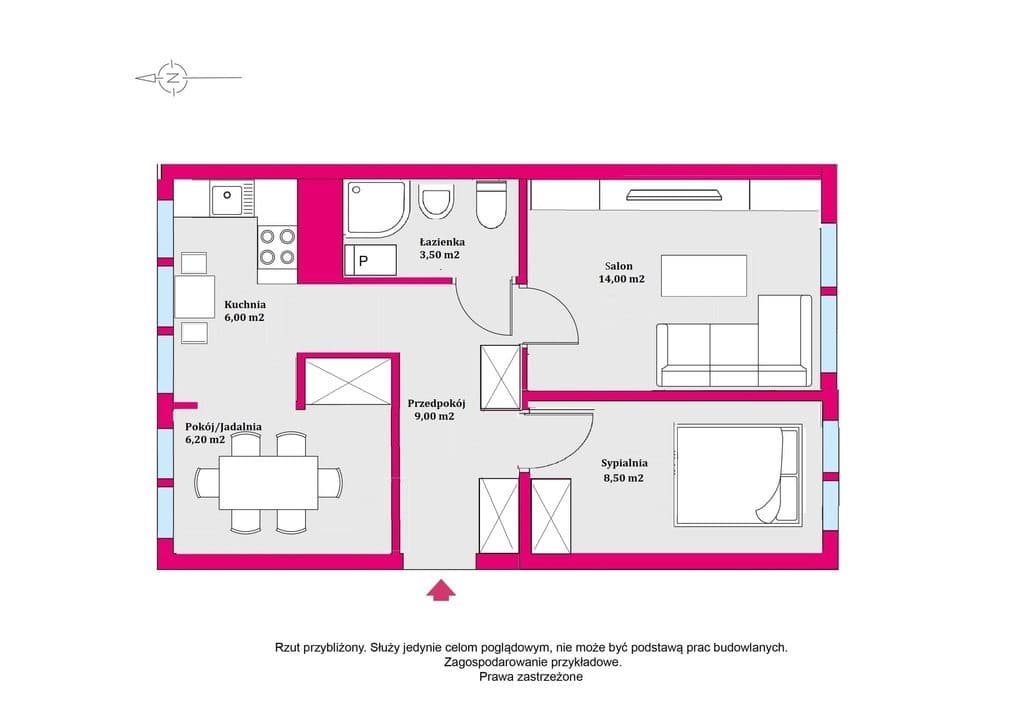 3-pokojowe mieszkanie po remoncie o pow. 47,20 m² - zdjęcie 6