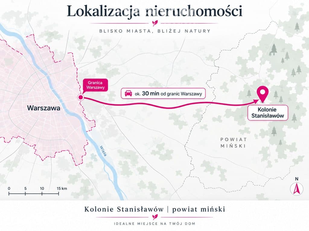 Działka budowlana Kolonie Stanisławów powiat Mińsk
