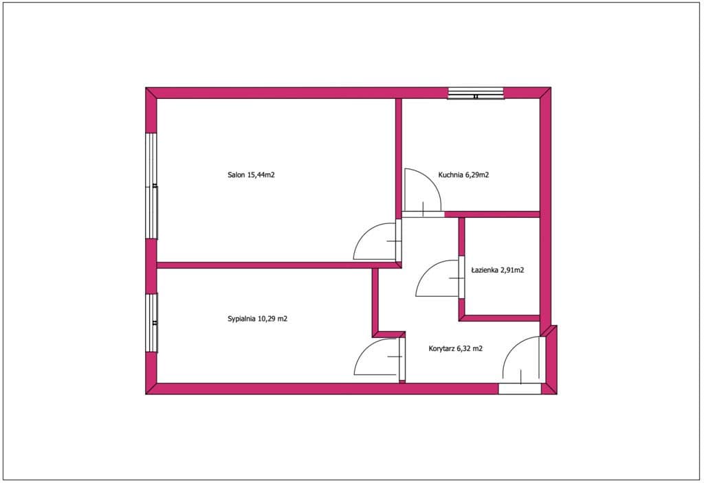 2 pokoje | 42,95 m² | Balkon | Centrum Giżycka - zdjęcie 4