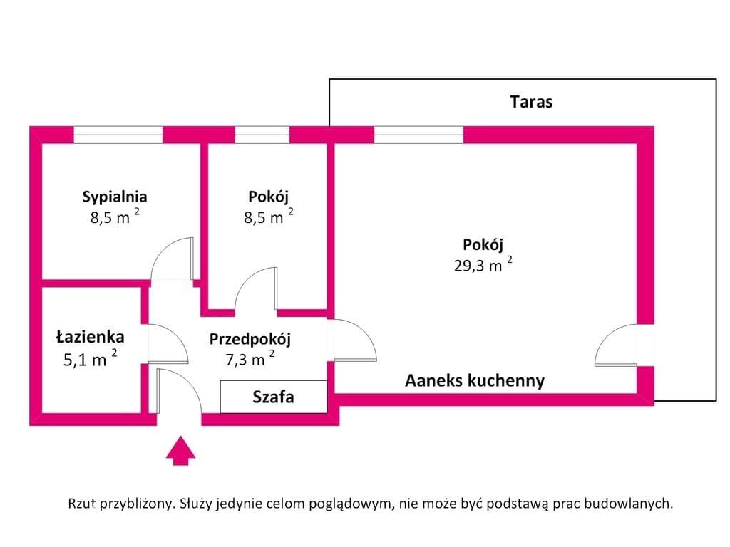 Nowoczesne , umeblowane 3 pokojowe mieszkanie - zdjęcie 8