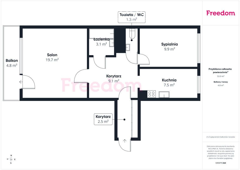 Mieszkanie 52,6 m² | 2 pokoje | Robotnicza - zdjęcie 15