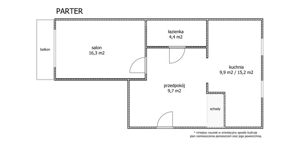 Dwupoziomowe z balkonem | 68,6 m² | Iława - zdjęcie 14