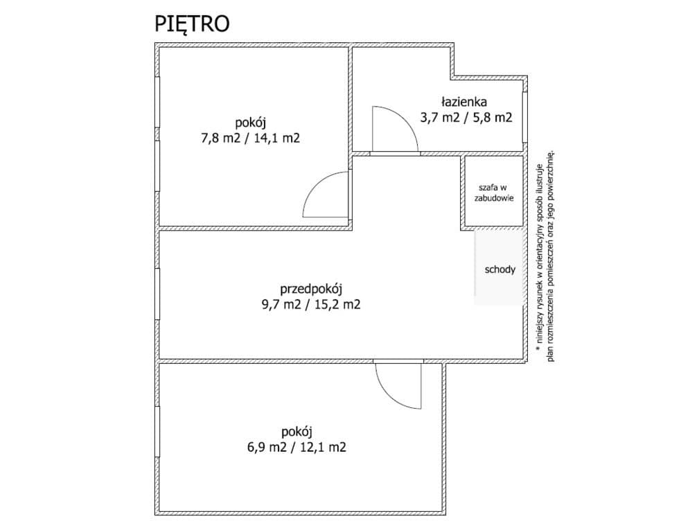 Dwupoziomowe z balkonem | 68,6 m² | Iława - zdjęcie 15