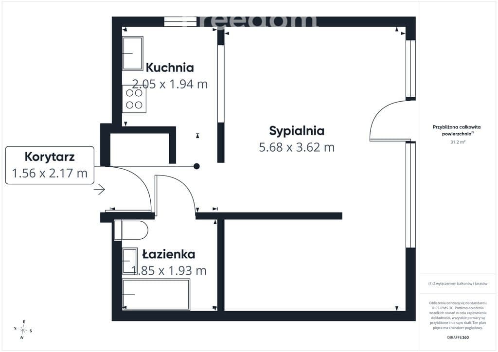 Mieszkanie do wynajęcia Opole, Piotrkowska 1, 32,7 m², 2 pokoje - zdjęcie 9