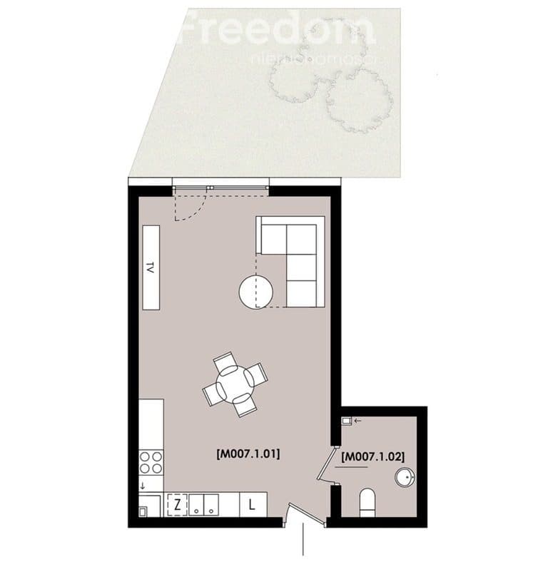 Gotowe mieszkanie z ogrodem 37,96 m² - zdjęcie 10