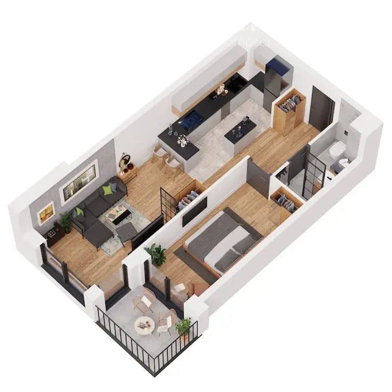 2 pokoje 47,52 m² | loggia | Pruszków - zdjęcie 2
