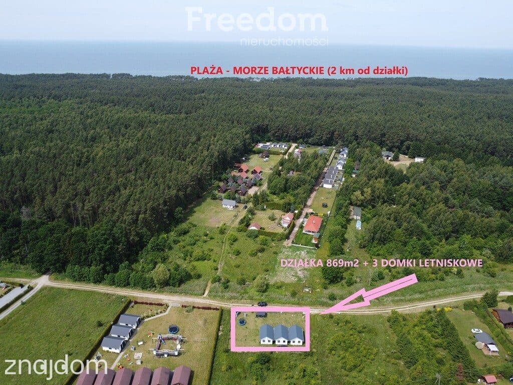 Jarosławiec, Rusinowo, Działka 869m2, 3 Domki, Inwestycja