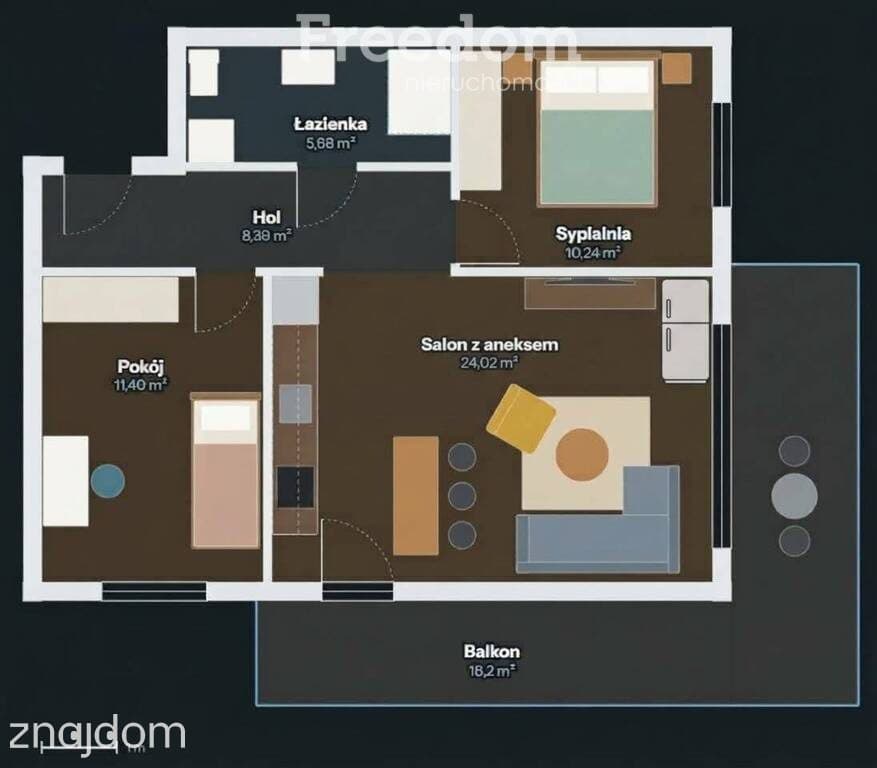 Nowe 3 pok. 60m², duży balkon i komórka w cenie! Opole, Stawowa - zdjęcie 11