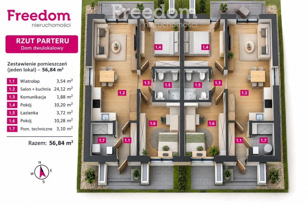 Dom na sprzedaż 57m2,  Pompa ciepa, stan deweloperski - zdjęcie 5