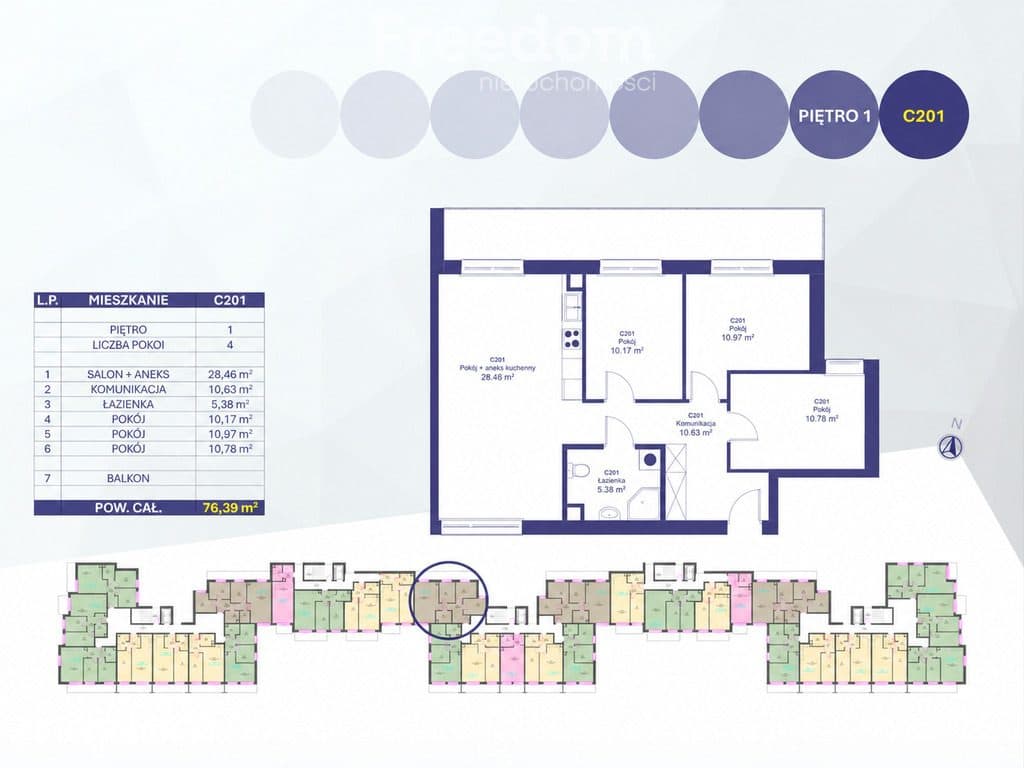 Nowoczesne mieszkanie 4-pokojowe z balkonem | 76,39 m² | Błonie - zdjęcie 2