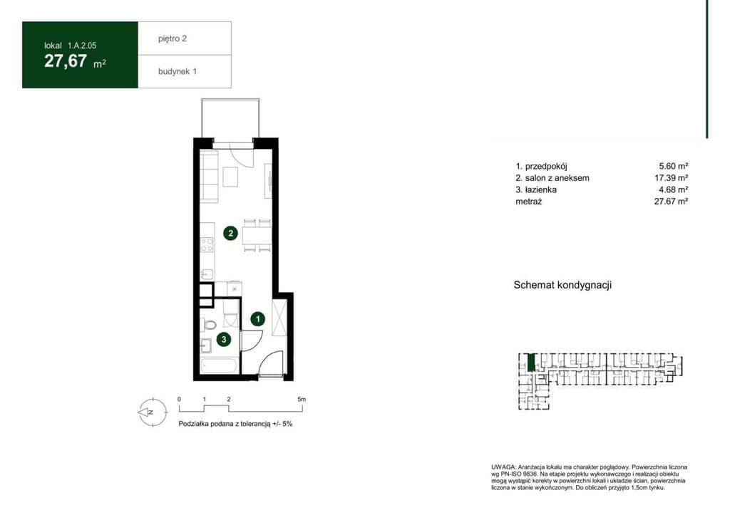 Nowoczesna kawalerka w Piastowie | 27,67 m² - zdjęcie 2