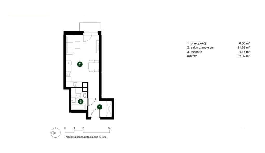 Nowoczesna kawalerka w Piastowie | 32,02 m² - zdjęcie 2