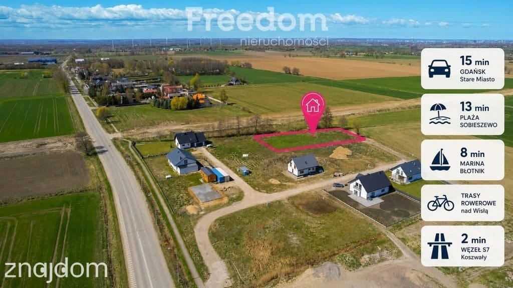 Duża działka budowlana 1878 m² | 15 min od Gdańska