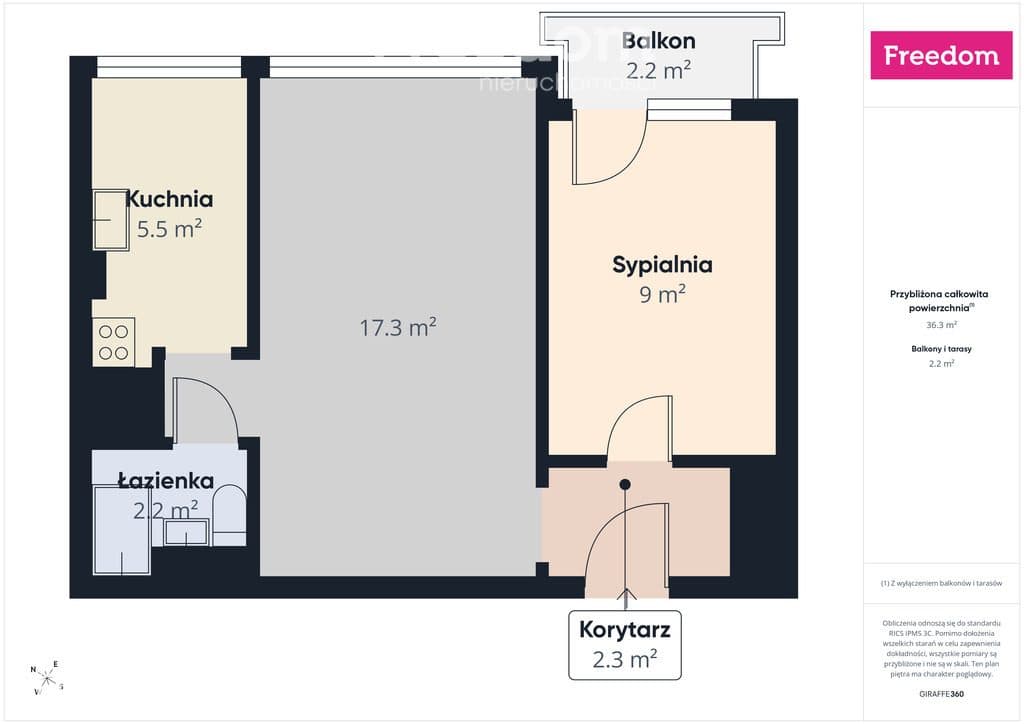 2-pokojowe mieszkanie z balkonem na wynajem – Kalinowszczyzna, Lublin - zdjęcie 2