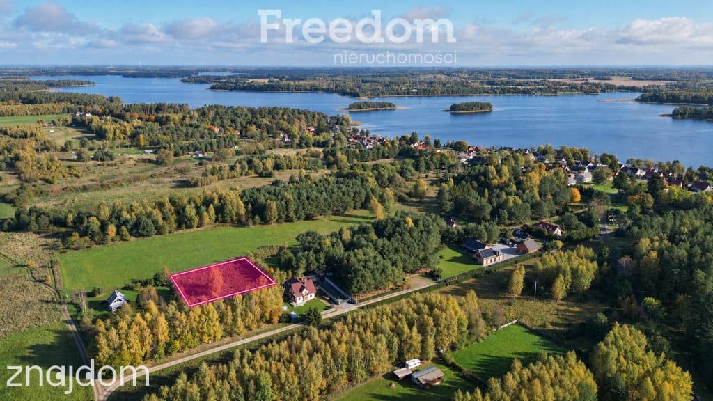 Działka 2012 m² w Siemianach nad Jeziorakiem – media, MPZP