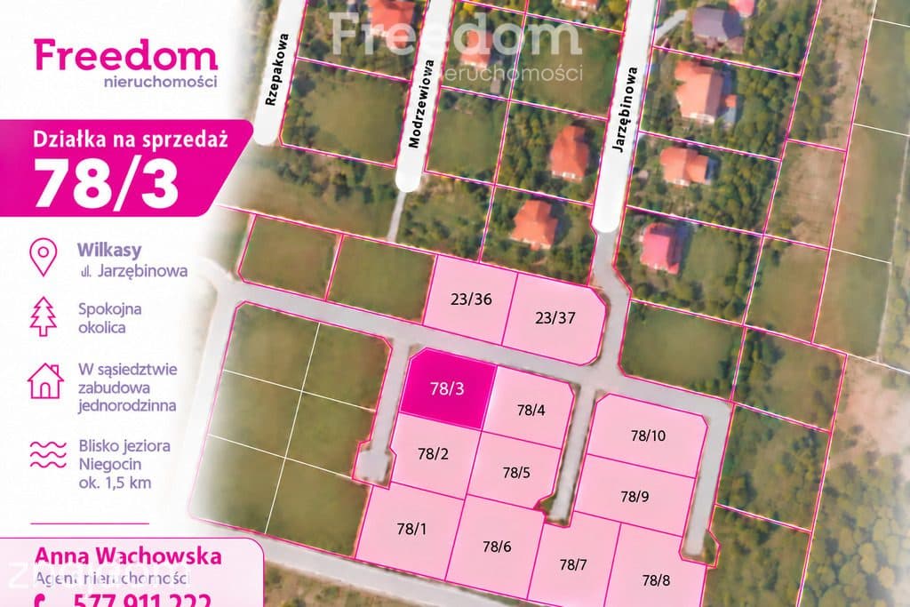 Działka budowlana w Wilkasach | MPZP | media