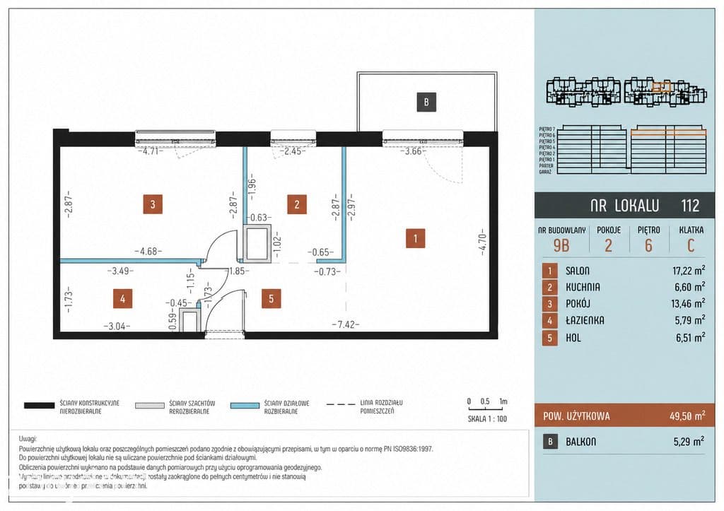 Nowoczesne 2 pokoje z balkonem | 49.58 m² | Praga - zdjęcie 2