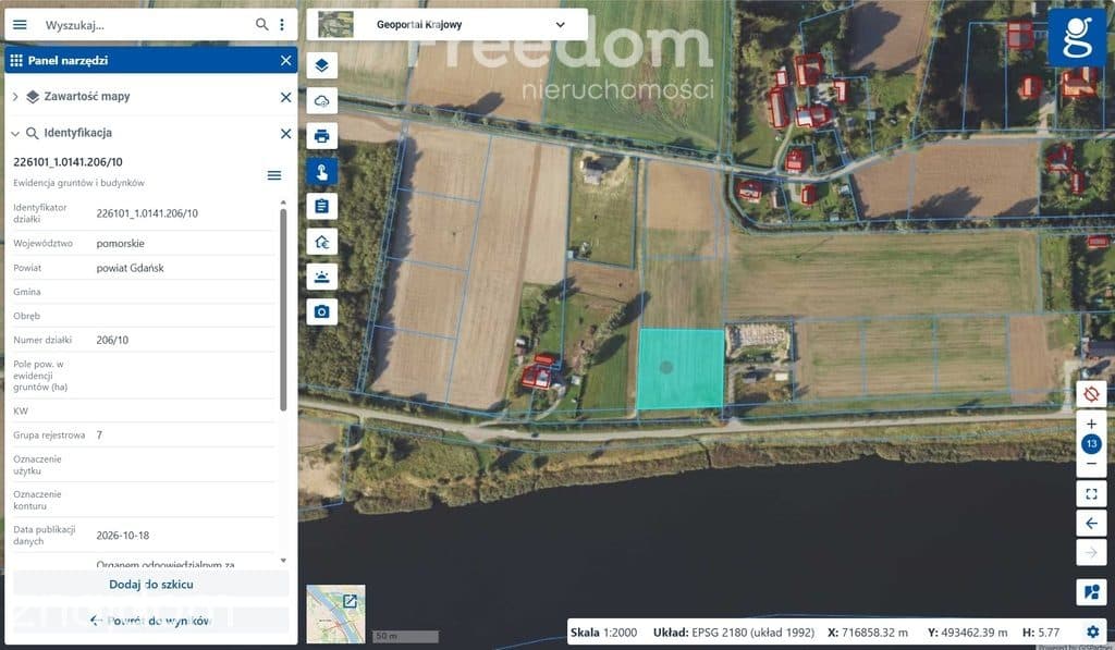 Działka siedliskowa na Wyspie Sobieszewskiej | 3377 m² - zdjęcie 6