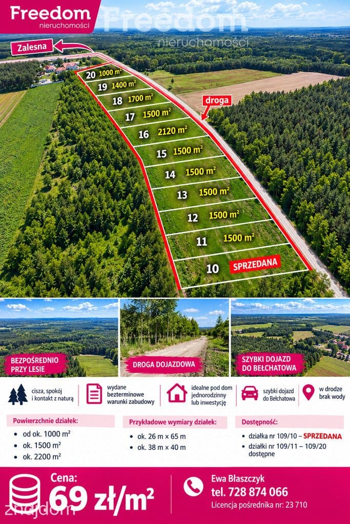 Działki z WZ-bezterminowo Wola Mikorska-Zalesna
