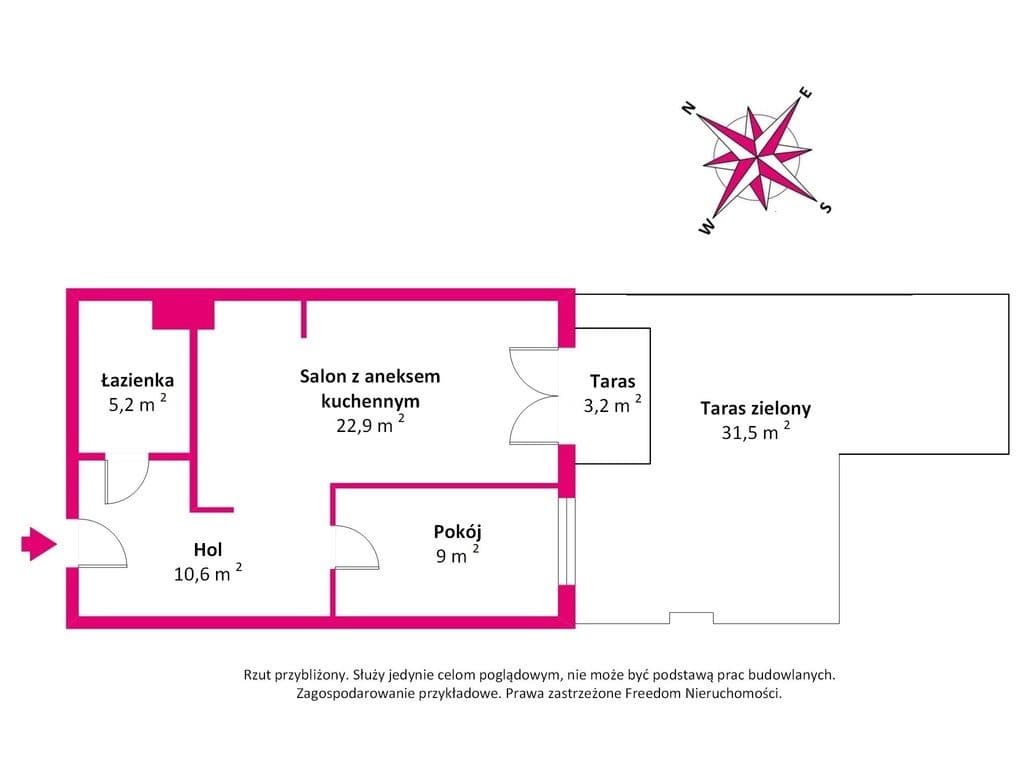 2-pokojowe mieszkanie, 47,7 m² | miejsce parkingowe | ogródek - zdjęcie 14