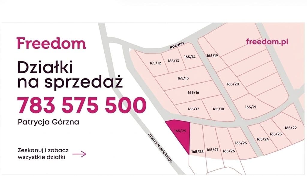 Działka budowlana 165/29 przy Jeziorze Ołów