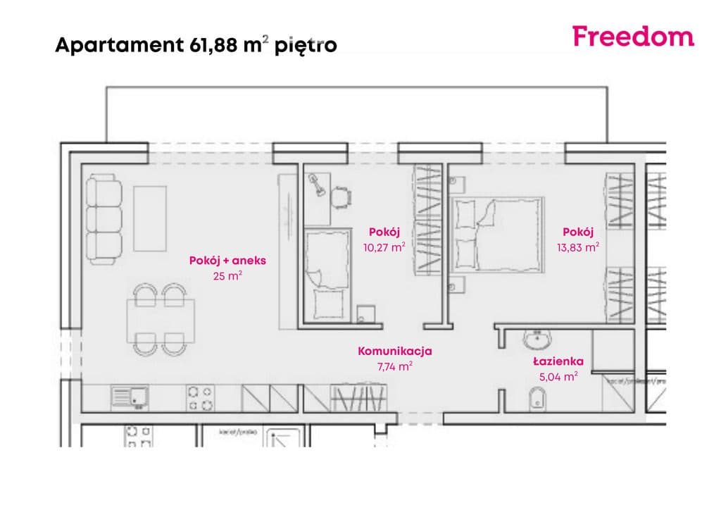 Nowe mieszkanie 62 m² z balkonem | Bezczynszowe - zdjęcie 10