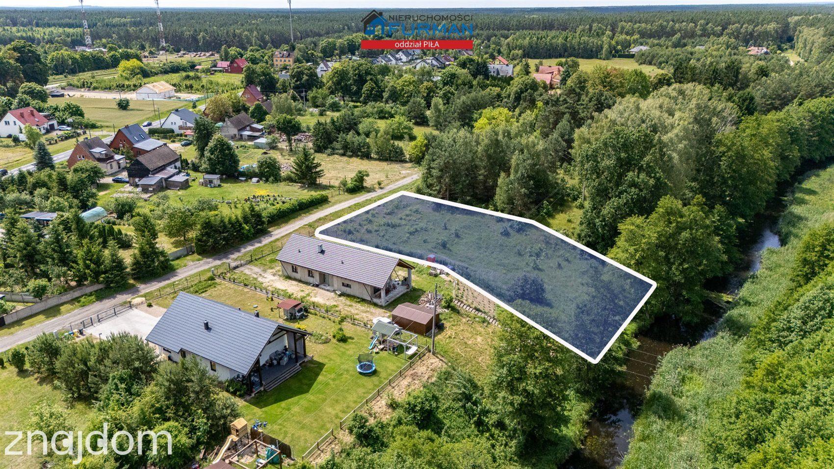 działka Skórka, gmina Krajenka pow. 1741 m2, rzeka - zdjęcie 2