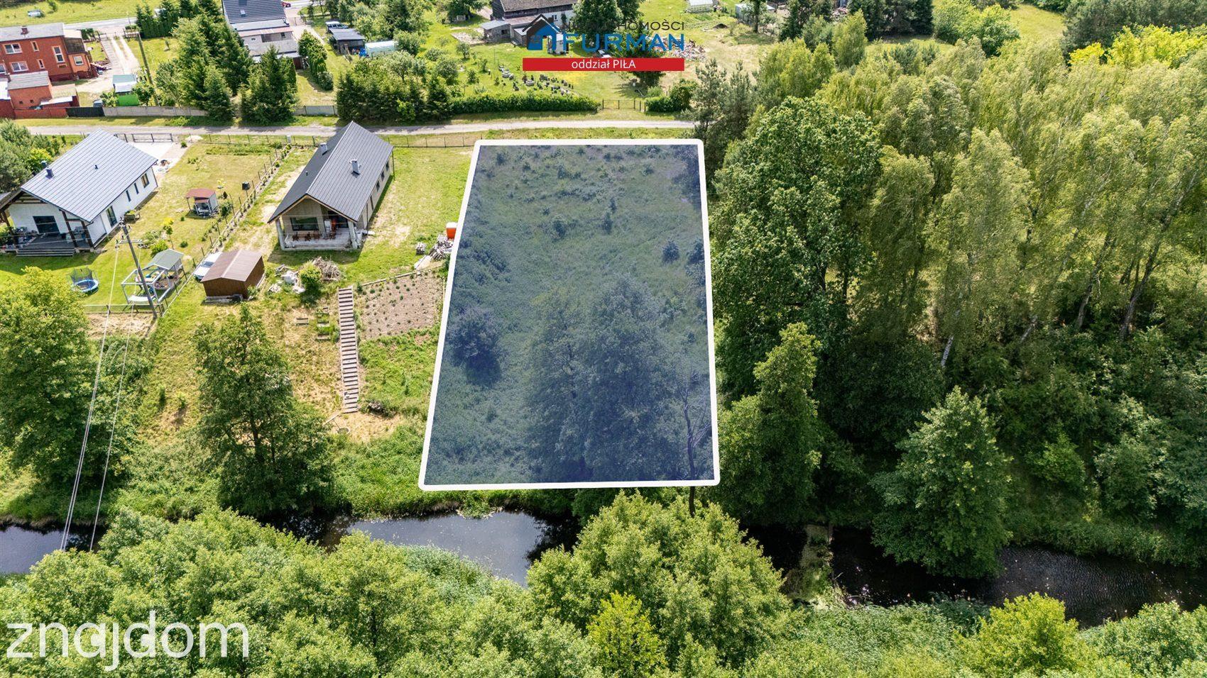działka Skórka, gmina Krajenka pow. 1741 m2, rzeka - zdjęcie 6
