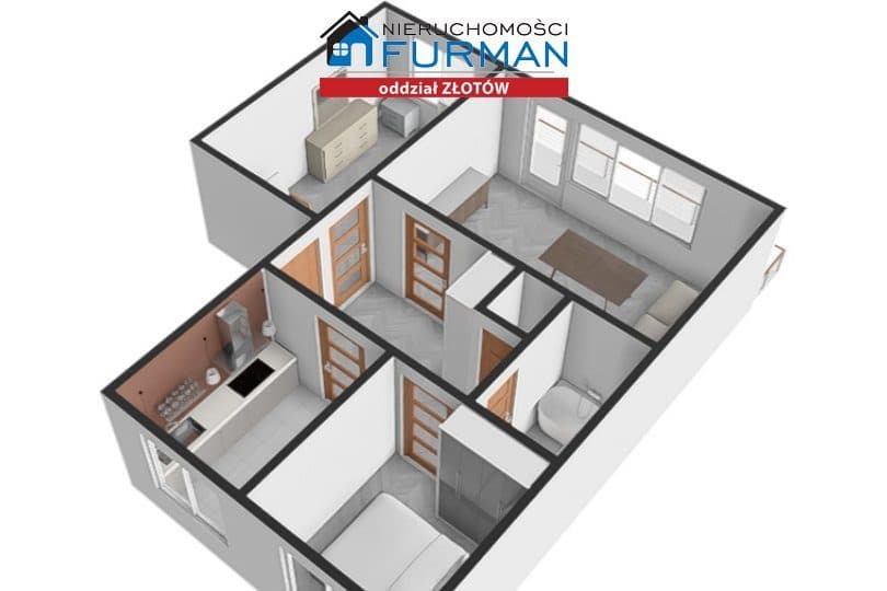 Zadbane 3 pok. mieszkanie, duży balkon Jastrowie - zdjęcie 13