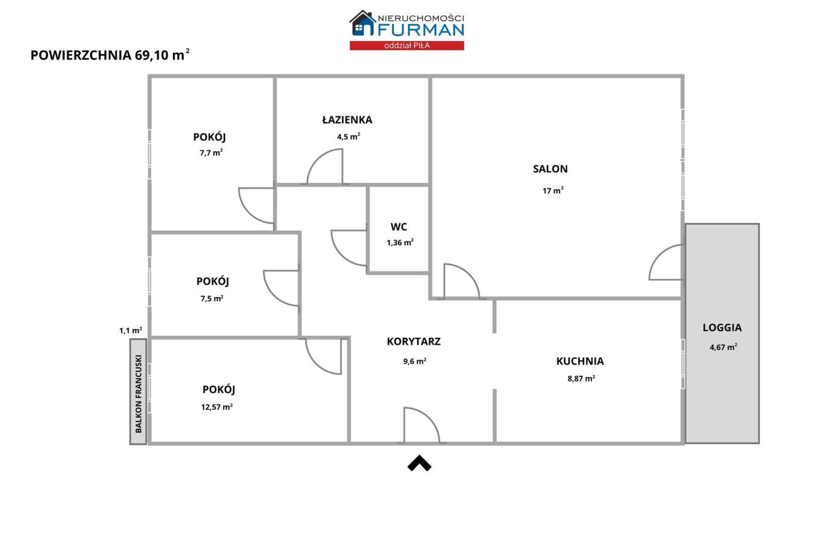 4 pokoje | Zielona Dolina | 69,10 m² | 2 balkony - zdjęcie 17