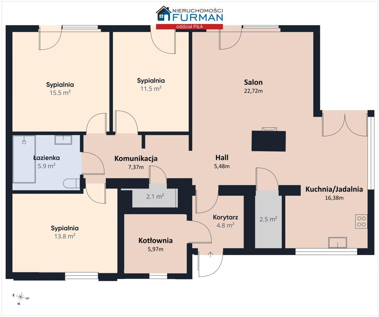 Dom wolnostojący 114m, działka 929m, 2021r- Kotuń - zdjęcie 24