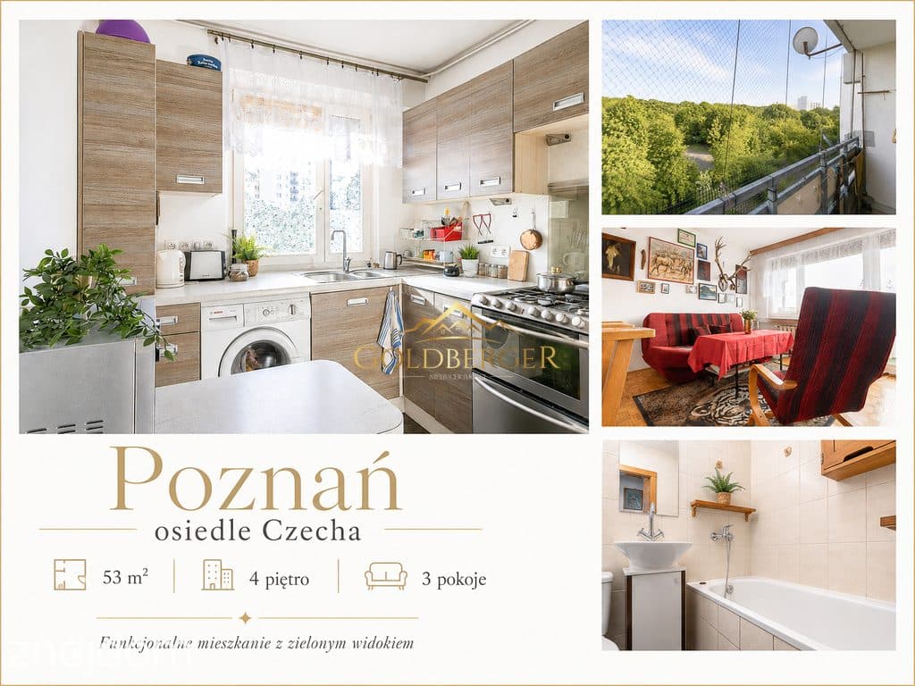 3 pokoje z widokiem na okoliczną zieleń!
