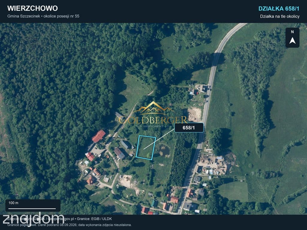 Działka blisko jeziora i lasów I 1501 m2