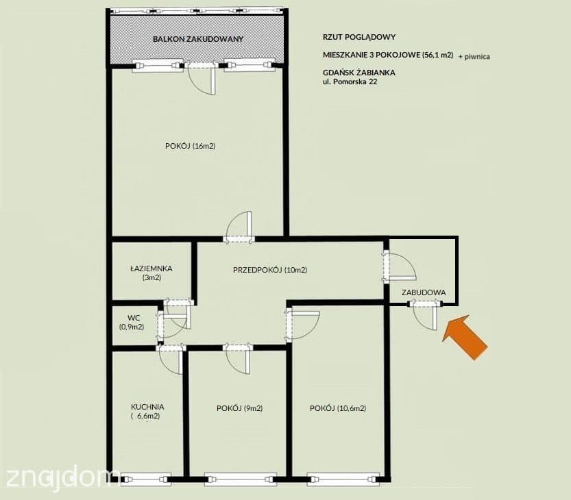 Słoneczne 3 pokoje, 56m², parter, blisko plaży – G
