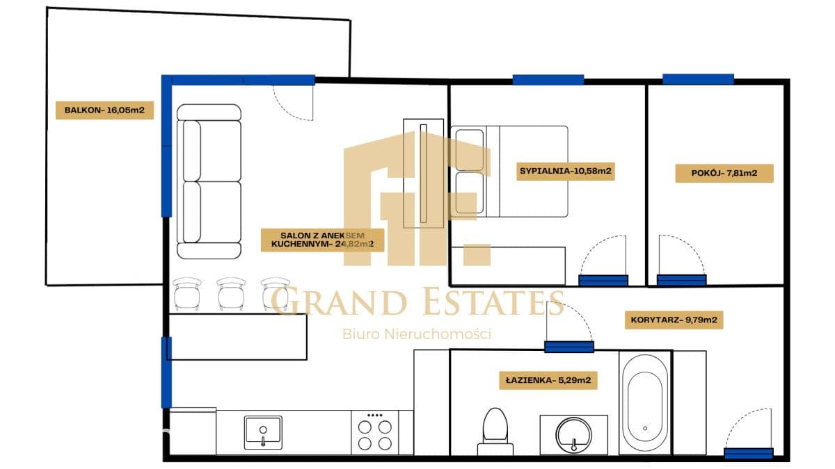 UJEŚCISKO | 3 POKOJE | 59 m² | TARAS 16 m² | 2022r - zdjęcie 16